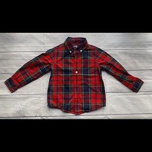 Janie and Jack Boys plaid button down 2T